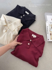 ÁO LEN DÀI TAY CỔ POLO 2 CÚC NỮ