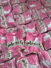 ÁO PHÔNG HỒNG HELLO KITTY RÁCH NỮ SẴN