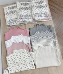 SET 4 ÁO ZIP GIỮ NHIỆT DÀI TAY BÉ GÁI