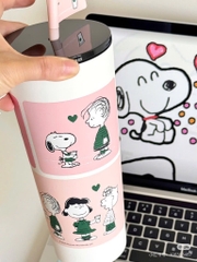 ĐỒ GIA DỤNG - LY GIỮ NHIỆT STARB MÀU HỒNG TÍM SNOOPY