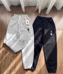 SET 2 QUẦN NỈ NỮ JOGGER THÊU GẤU WHO THU ĐÔNG SẴN