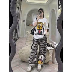 SET ÁO PHÔNG CHÓ QUẦN KẺ NỮ