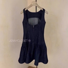VÁY BÒ NỮ - VÁY BÒ GIẤY HỞ LƯNG SẴN