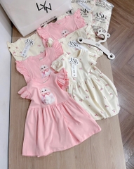 SET 2 VÁY CÁNH TIÊN MÈO HOA NHÍ BÉ GÁI(XẢ 89k)