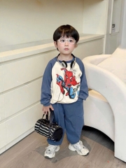 BỘ ZIP DÀI NHỆN SPIDER - MAN QUẦN TÚI HỘP BÉ TRAI