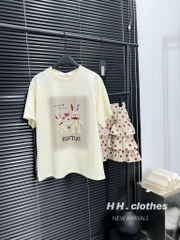 SET ÁO PHÔNG NỮ MIX CV CHẤM BI XOÈ (Xả 89k)