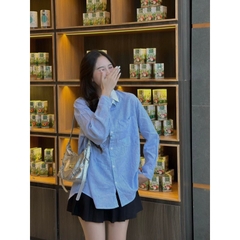 SƠ MI GU CỔ TẦU TAY VẠT ĐỆM VAI - xả 59k
