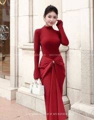 SET ÁO LEN CỔ CAO MIXX CV CÁCH ĐIỆU KÈM TAG CHANH XẢ NỮ THU ĐÔNG SẴN (SALE 168k)