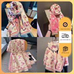 KHĂN MŨ - KHĂN CHOÀNG HOA ANH ĐÀO HỒNG NỮ THU ĐÔNG