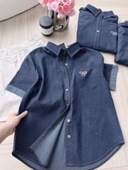 SET ÁO DENIM PHỐI SHORT TRẮNG NỮ