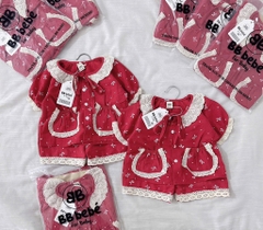 SET BỘ CỘC BÈO HOMEWEAR ĐỎ BÉ GÁI SẴN (SALE 49k)