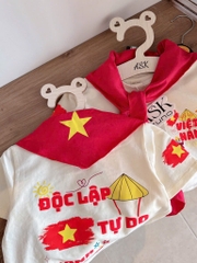SET ĐỘC LẬP TỰ DO KÈM KHĂN BÉ TRAI BÉ GÁI