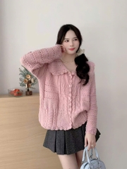 ÁO LEN REN CỔ SEN 4 MÀU NỮ THU ĐÔNG SẴN