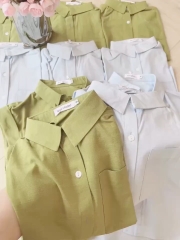 ÁO SƠ MI VẠT GẬP HAI MÀU NỮ