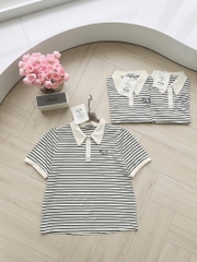 ÁO POLO LASCOTE KẺ PHỐI CỔ NỮ
