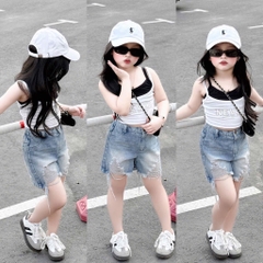SET 2 QUẦN JEAN RÁCH BÉ GÁI SẴN