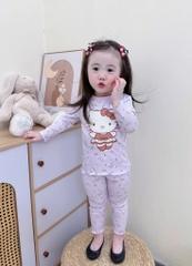 SET 3 BỘ DÀI KITTY TĂM KẺ HỒNG TÍM BÉ GÁI