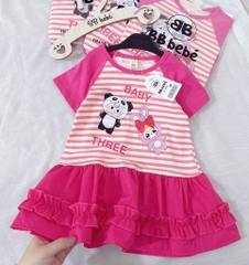 VÁY BÉ BABY THREE 2 MÀU HỒNG BÉ GÁI(XẢ 59k)