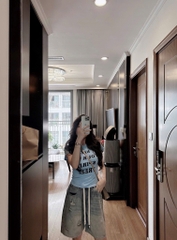 SET BỘ ÁO CHỮ KEEP XANH QUẦN BÒ NỮ SẴN