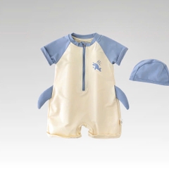 ĐỒ BƠI - BỘ BƠI KÈM MŨ BABY SHARK BÉ TRAI