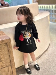 SET 3 VÁY DÀI TAY CÔ GÁI CHO BÉ GÁI SẴN