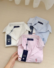 ÁO SƠ MI NỮ CỘC TAY POLO THÊU NGỰA SẴN (SALE 55k)
