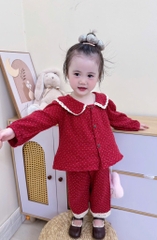 SET BỘ XÔ ĐỎ DÀI BÈO REN BÉ GÁI