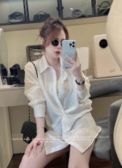 ÁO SƠ MI XOẮN EO 3 MẦU NỮ - (SALE 55k)- SẴN