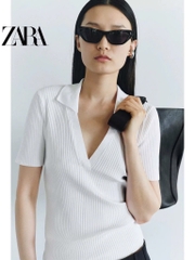 ÁO LEN TĂM POLO CỔ V Z.RAA NỮ THU ĐÔNG (XẢ 79k)