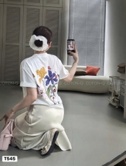 ÁO PHÔNG IN HOA SAU LƯNG NƯ