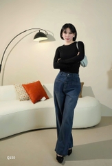 QUẦN BÒ SUÔNG XANH TÚI NẮP TRƯỚC NỮ