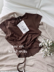 SET CHÂN VÁY ÁO DÚT LƯNG SAU NỮ