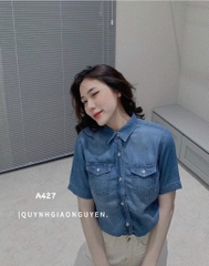 ÁO BÒ NỮ TÚI TRƯỚC FORM TO RỘNG SẴN