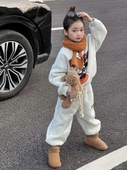 BỘ DÀI NỈ HAI DA MICKEY XÁM BÉ GÁI