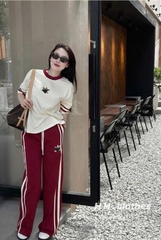 SET ÁO DAS QUẦN ĐỎ SỌC NỮ
