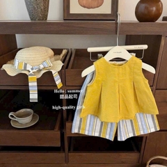 SET 3 CHI TIẾT BỘ SÁT NÁCH VÀNG BÉ GÁI KÈM MŨ SẴN(XẢ 59k)