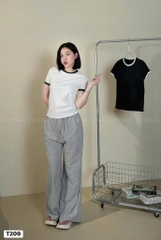 SET 2 ÁO ZIP VIỀN TRẮNG ĐEN NỮ SẴN