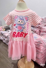 VÁY HỒNG BABY THREE KẺ BÉ GÁI SẴN (SALE 55k)