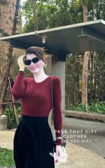 SET BỘ ÁO CV NHUNG XẾP LY NỮ THU ĐÔNG SẴN (SALE 145k)