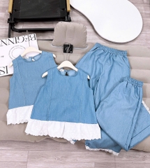 SET JEAN GIẤY BÉ GÁI SIZE ĐẠI SẴN
