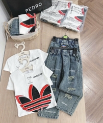 SET QUẦN JEAN BASKETBALL RÁCH BÉ TRAI