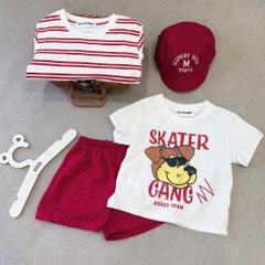 SET BÉ SNATER QUẦN ĐỎ BÉ TRAI BÉ GÁI SẴN (SALE 85k)