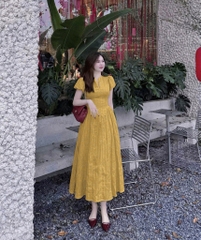 VÁY VÀNG HAI LỚP XẺ TRƯỚC NỮ