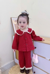 SET BỘ XÔ ĐỎ DÀI BÈO REN BÉ GÁI