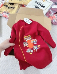 ÁO DÀI HOẠ TIẾT KỲ LÂN BÉ TRAI SẴN- ( SALE 50K)