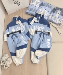 SET BỘ GIÓ DÀI BLUEY MÀU XANH BÉ TRAI