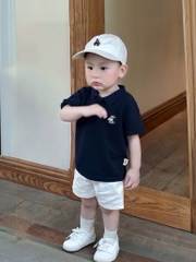 SET 3 ÁO POLO CỔ ĐỨC TRẮNG NÂU ĐEN BÉ TRAI SẴN (sale 97k)