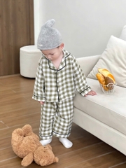 SET 2 BỘ DÀI PIZAMA KẺ BÉ TRAI SẴN