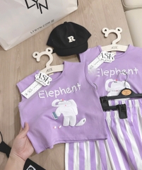 BỘ ELEPHENT VOI TÍM BÉ GÁI