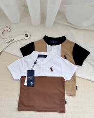 SET 2 ÁO POLO THÊU NGỰC PHỐI MÀU BÉ TRAI SẴN (XẢ 49k)
